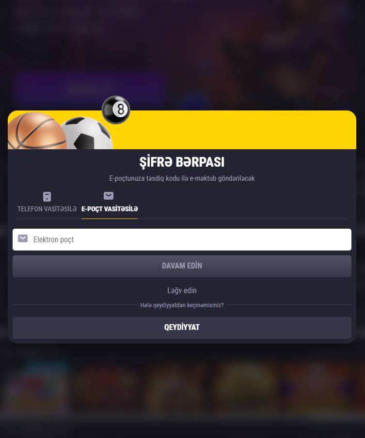 Hesabınıza giriş bərpa olunur